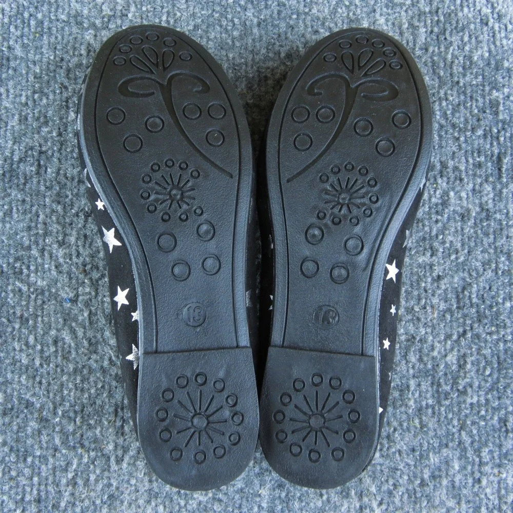 Kensie Girl Youth Girls Ballet Shoes Size 13 Medium Black Synthetic Slip‎ On